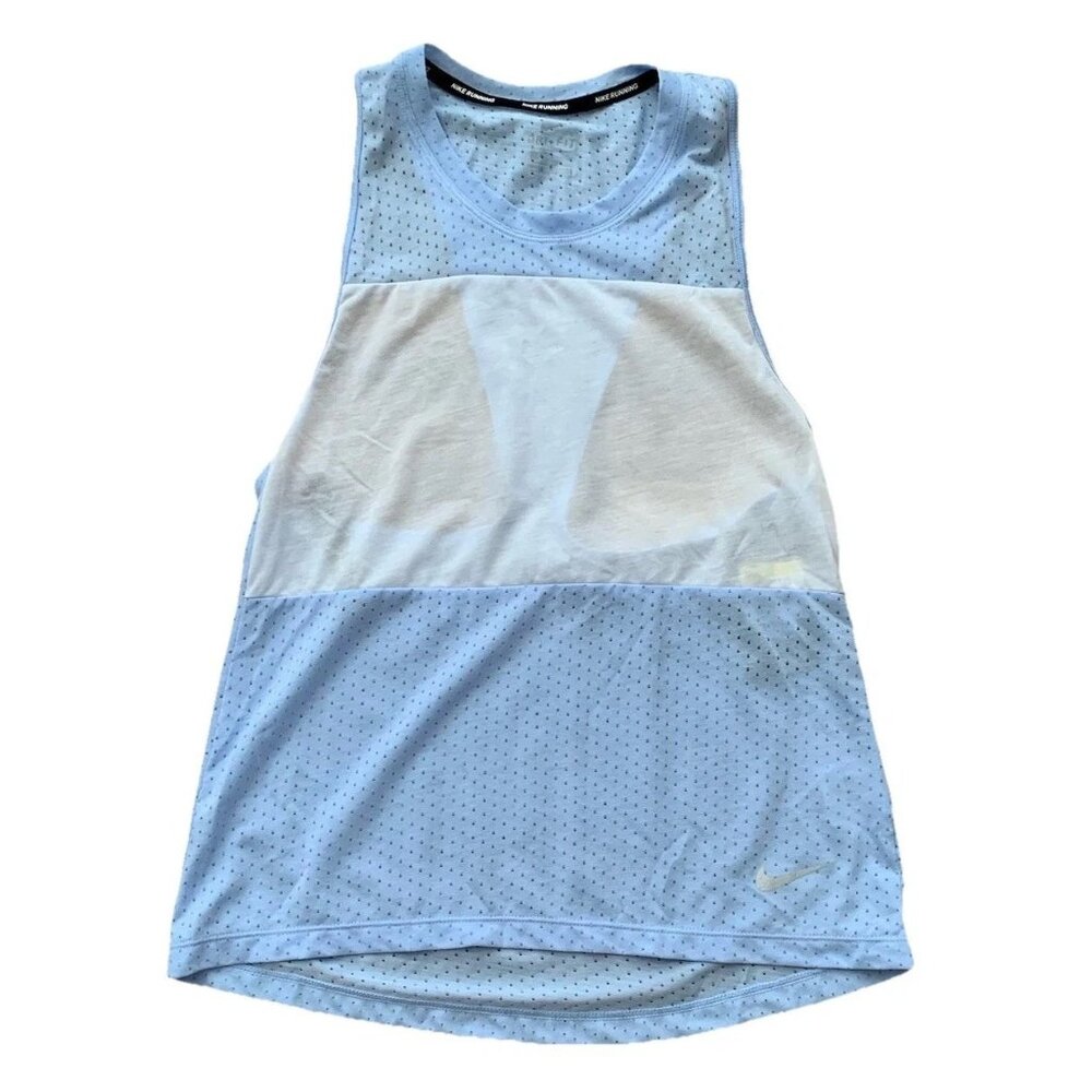 Nike Tailwind Dri-Fit Breathe Running Tank Razorback Women’s Small Blue NWT